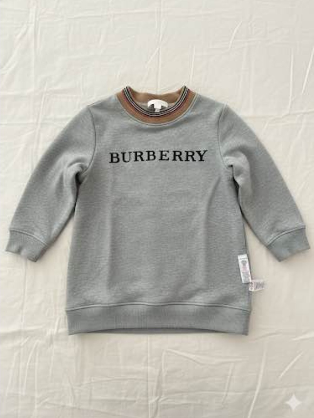 AUTHENTIC Burberry Children’s Logo Sweatshirt Dress | Grey | Size 4Y / 110cm